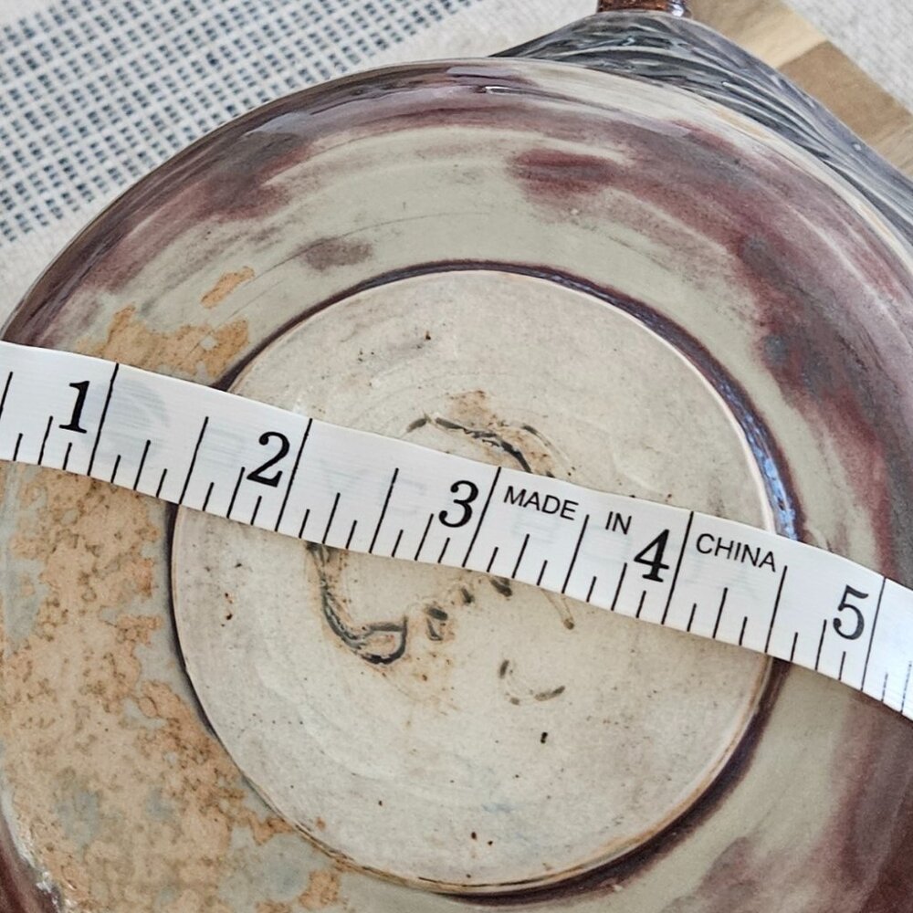Blue & Purple, signed studio pottery, handmade bowl - Picture 5 of 9